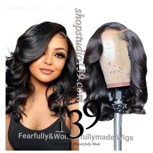 100% Human Hair  loose bodywave Lace front wig
